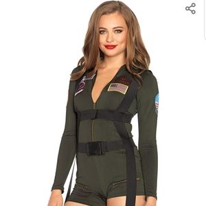 Leg Avenue women's top gun romper costume